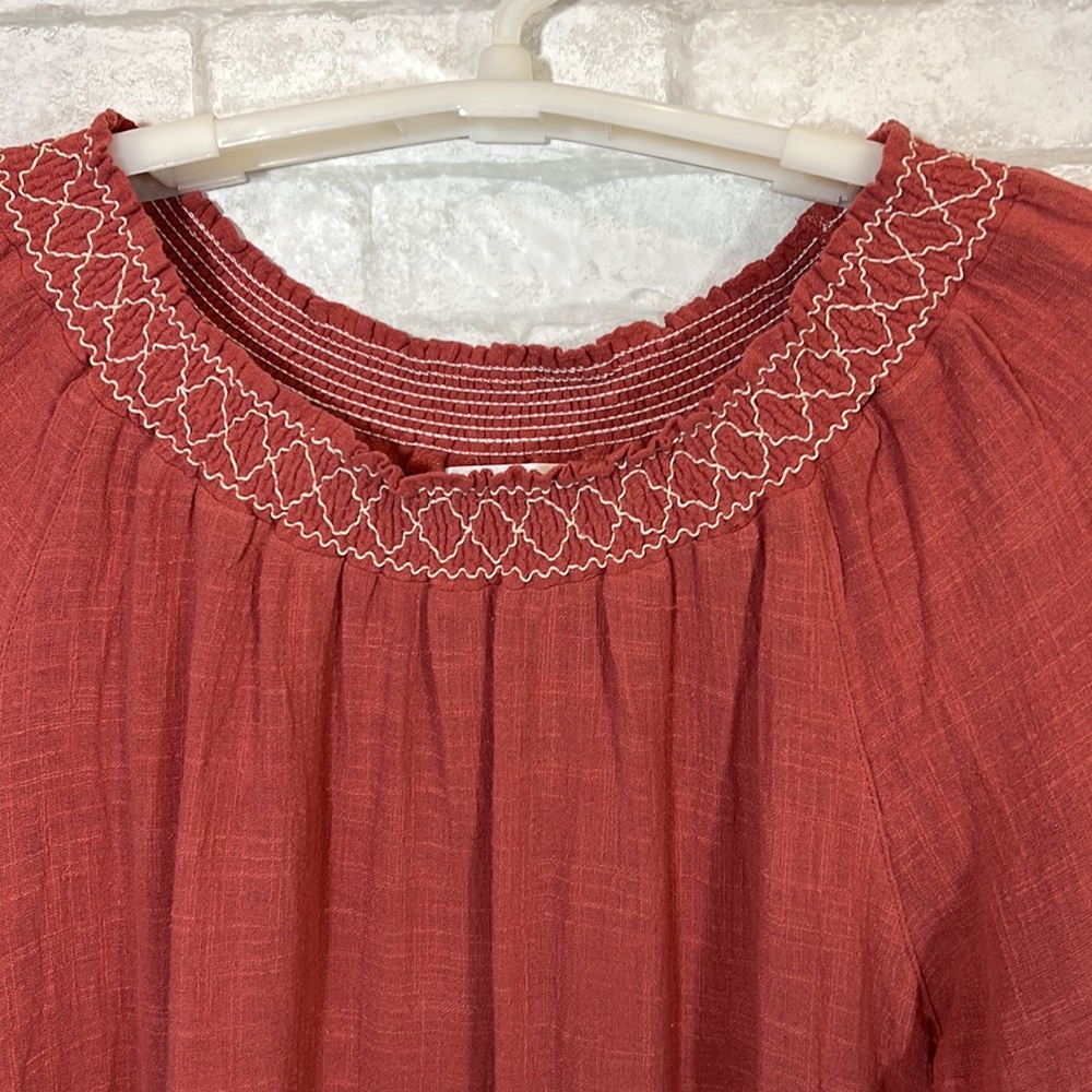 Angel heart boutique embroidered ruffle sleeve top size 3X - Picture 3 of 12